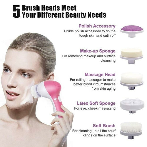 5-in-1 Deep Cleansing Facial Brush Set